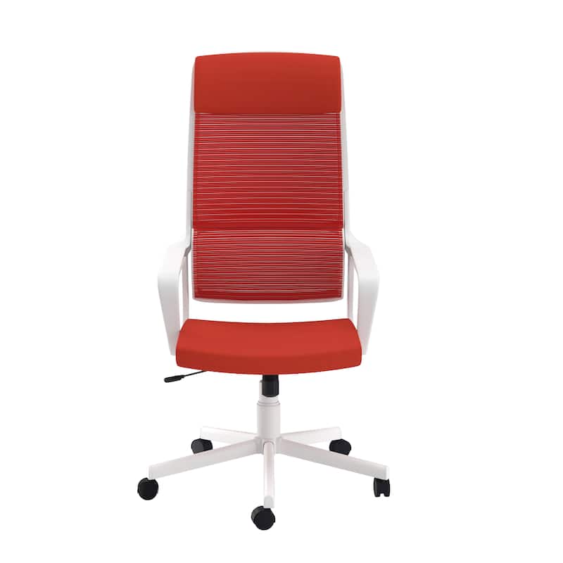 Sykes Contemporary Fabric Height Adjustable Ergonomic Swivel Desk Chair by Furniture of America