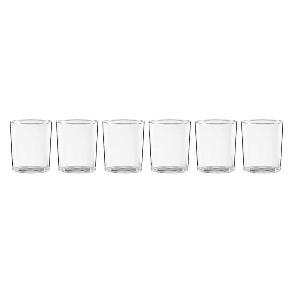 Oneida Stackables Drinkware, Set of 6, Tall Glasses - 6-Piece Tall: 4" H x 3.5" Round; 14 fl. oz.