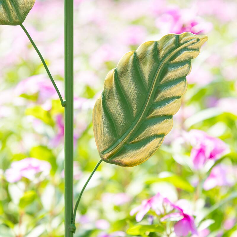 Glitzhome 41"H Garden Metal Flower Yardstake