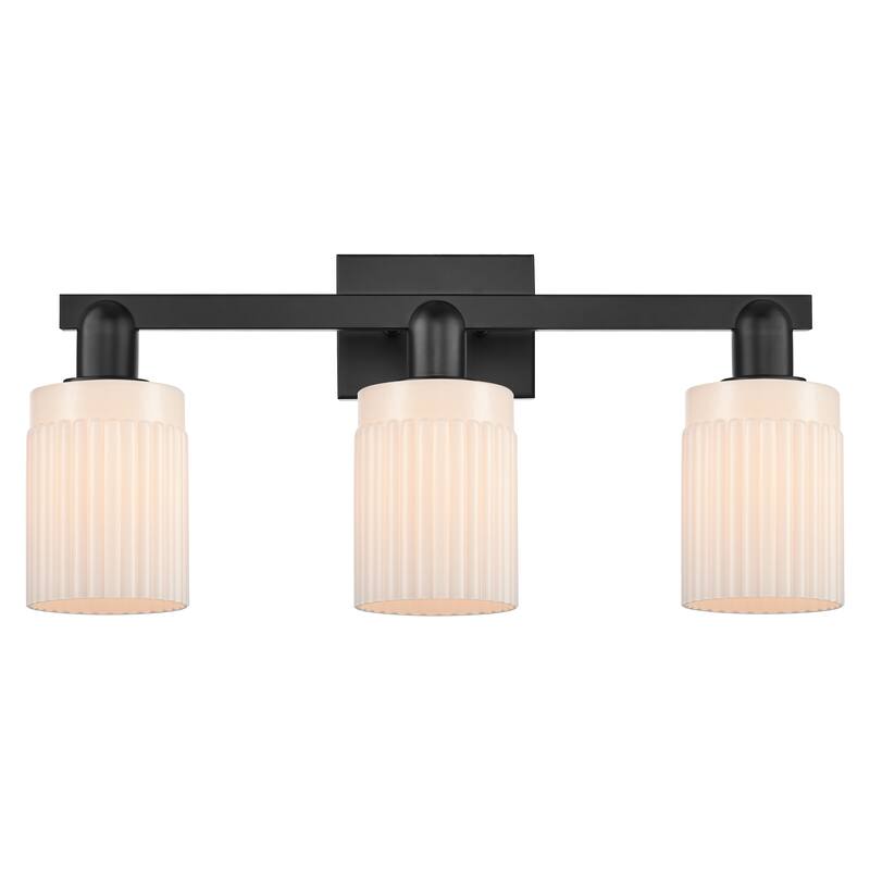 Innovations Lighting Endless Possibilities Arcadia - Hadley - 3 Light 24" Bath Vanity Light - Matte White/Matte Black