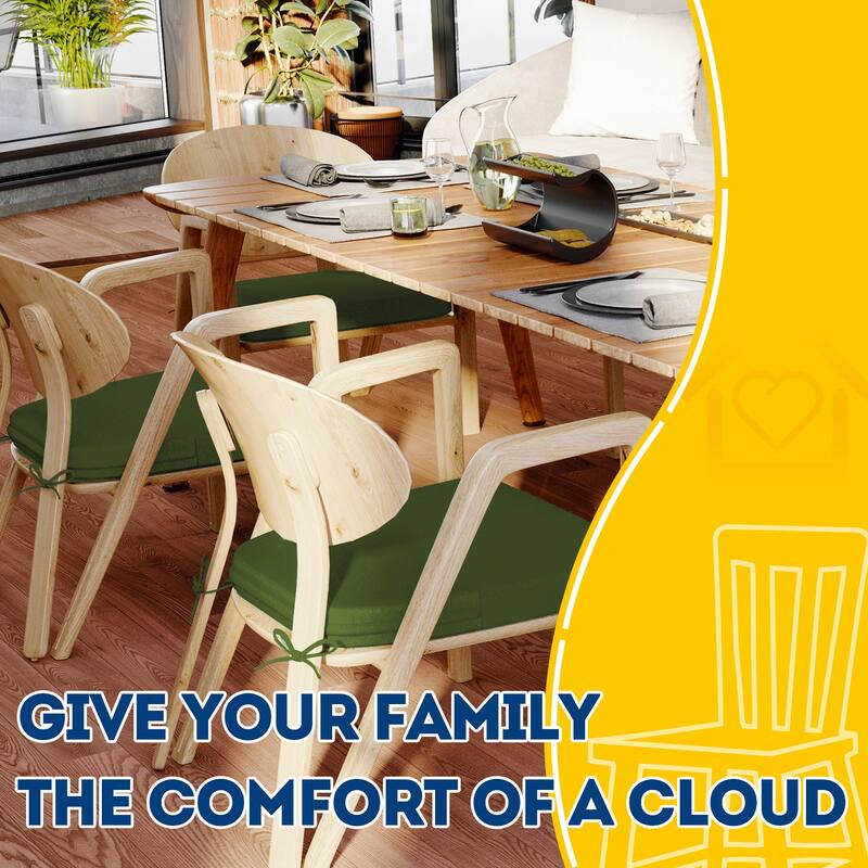 AAAAAcessories 17 in. X 16 in.Indoor Strap Non-slip Chair Cushion for Multi-scenario Setups (2 Pack) - N/A