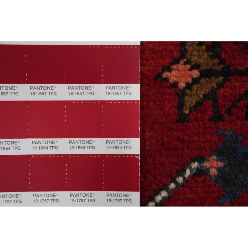 Hand Knotted Oriental 100% Wool Carpet Traditional Medallion Red Heriz Area Rug - 9' 5'' X 7' 4''