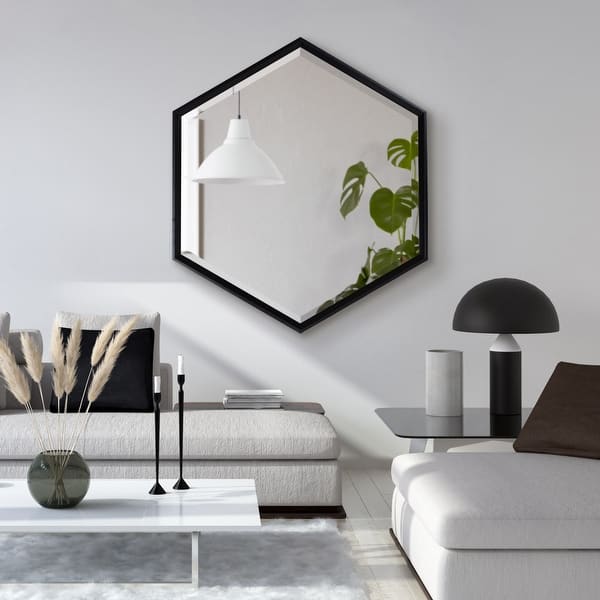 slide 2 of 37, Kate and Laurel Calter Hexagon Framed Wall Mirror