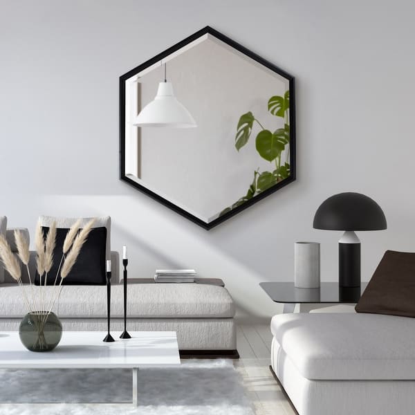 1/8 Hexagon Mirror Minimalist Geometric Acrylic Plexiglass Mirror