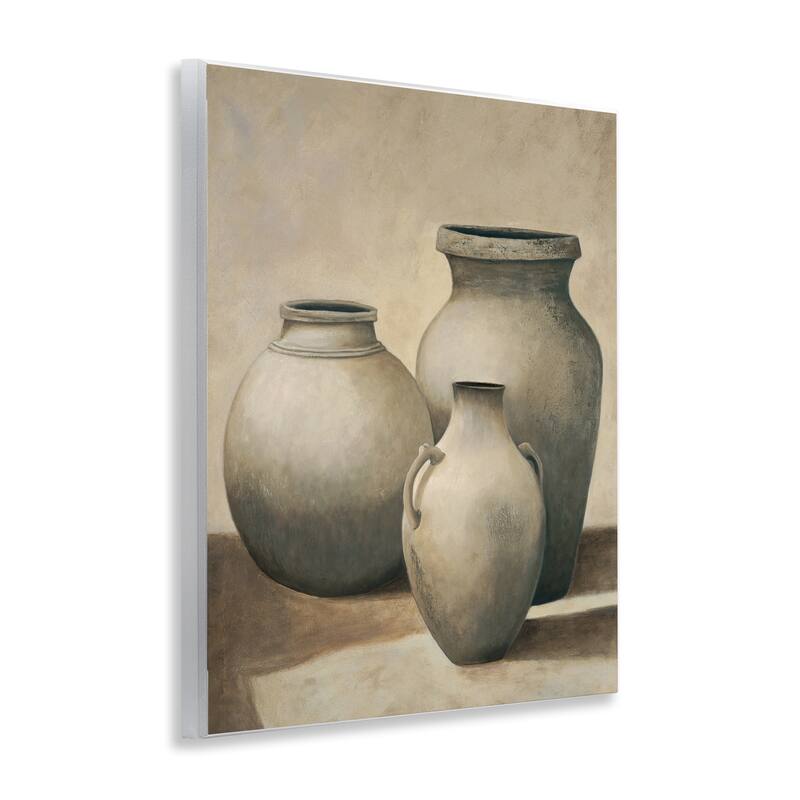 Stupell Trio of Vases Still Life Wall Plaque Art Design By André Mazo