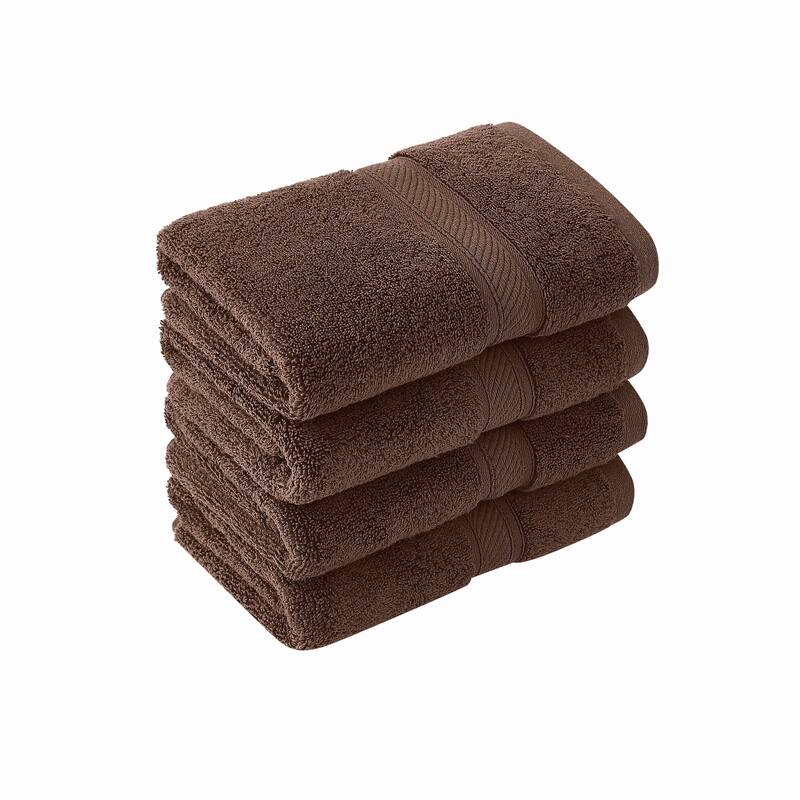 Royal Velvet Regal Plush Towel Collection - 4 Bath Towels - Brown