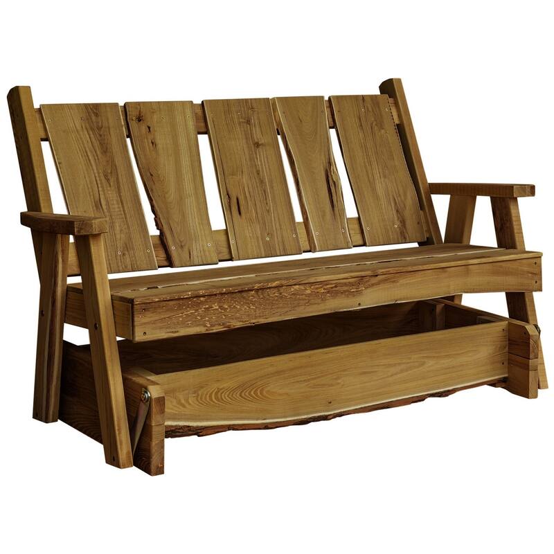 Live Edge Locust Wood 5' Timberland Glider Bench