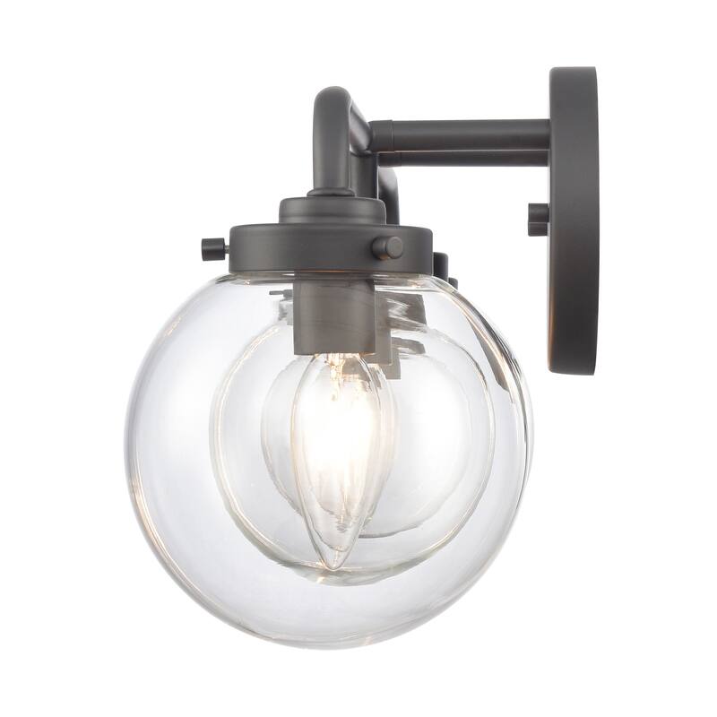 3-Light Vanity Light with Globe Glass Shade - 23.25" - Matte Black