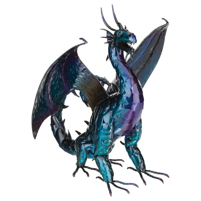 Fire Dragon Decor 22" - Purple - 19"x18.5"x22"