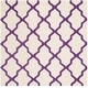 preview thumbnail 122 of 132, SAFAVIEH Handmade Cambridge Luisa Moroccan Trellis Wool Rug 6' Square - Ivory/Purple