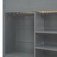 preview thumbnail 20 of 18, Full Size Loft Bed with Desk, Wardrobes, 4 Drawers and 4 Shelves