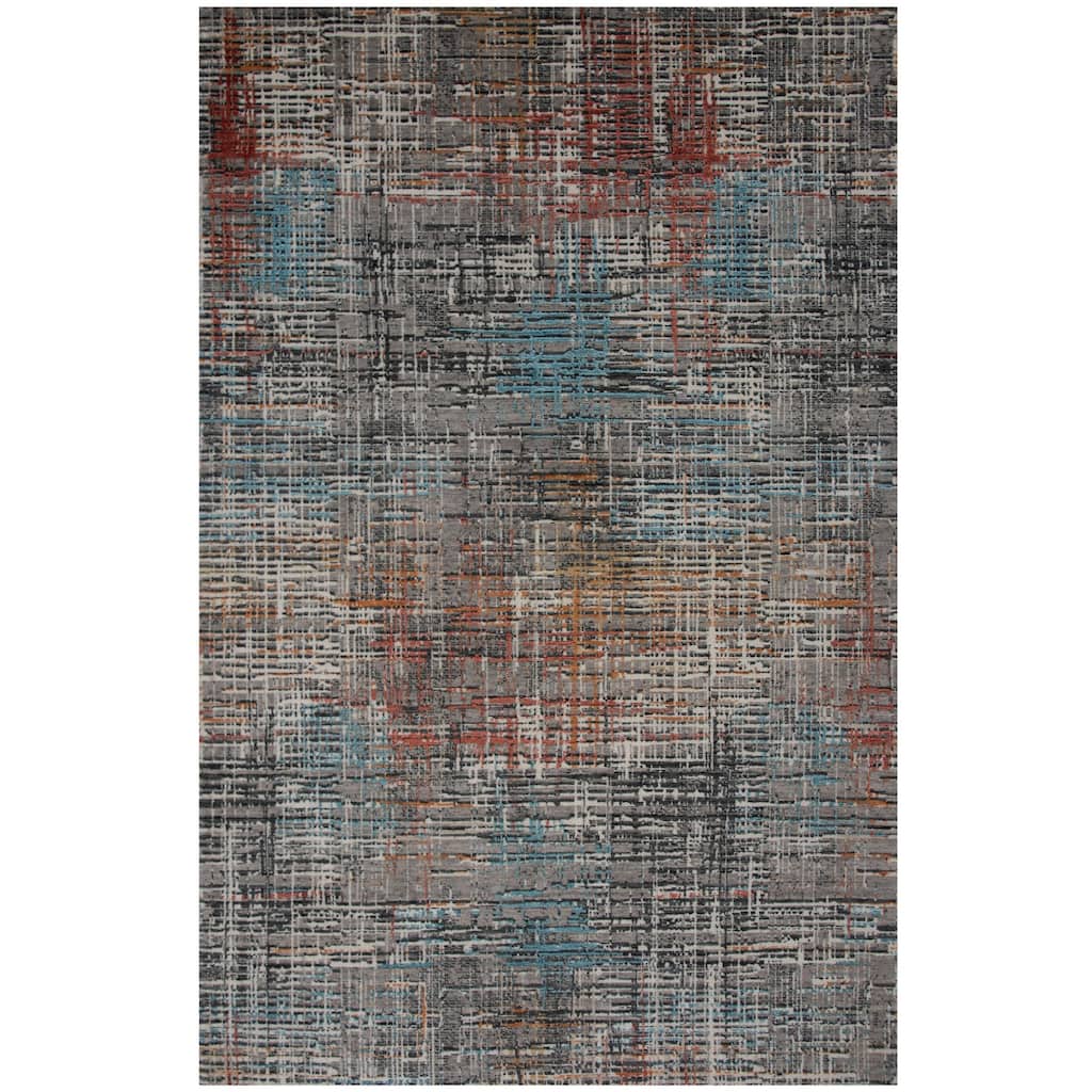 Alora Decor Cosmopolitan Modern Gray Wool/Tencel Area Rug