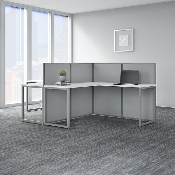 Easy Office 60W 2 Person L Shaped Desk by Bush Business Furniture ...