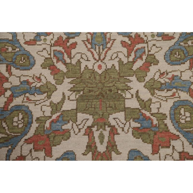 Floral Traditional Oushak Turkish Oriental Wool Area Rug Hand-knotted - 9'9" x 13'0"
