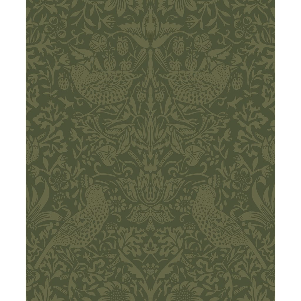 NextWall Tonal Bird Garden Peel and Stick Wallpaper