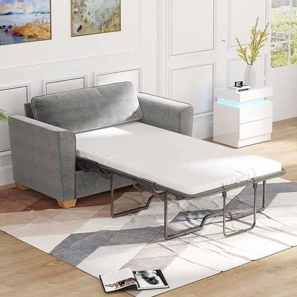 Mixoy Modern Pull Out Sofa Bed Velvet Sleeper Loveseat Couch Bed On Sale Bed Bath Beyond 36883817