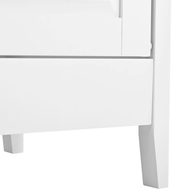 White 6-Drawer Dresser for Bedroom with Wide Drawers and Metal Handles