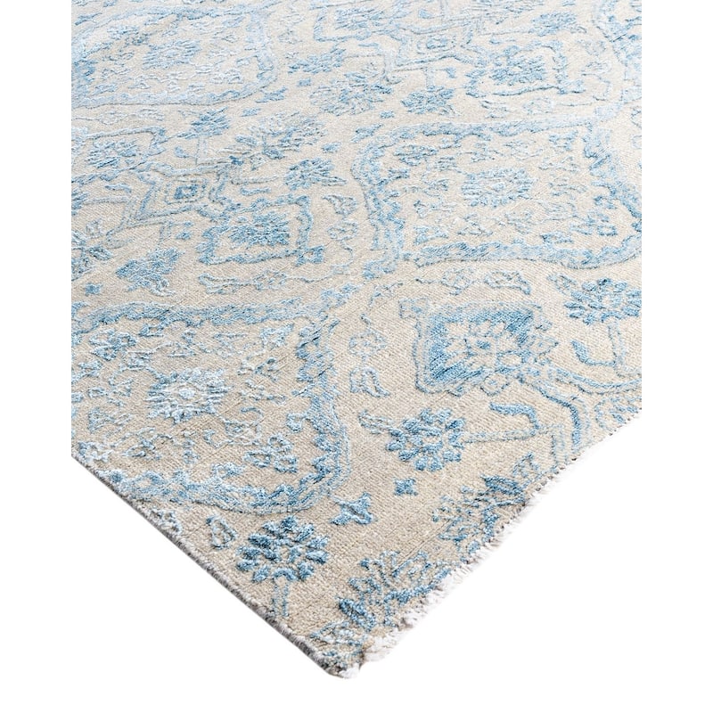 Ikat One-of-a-Kind Handmade Area Rug, Beige - 7' 9" x 9' 5"