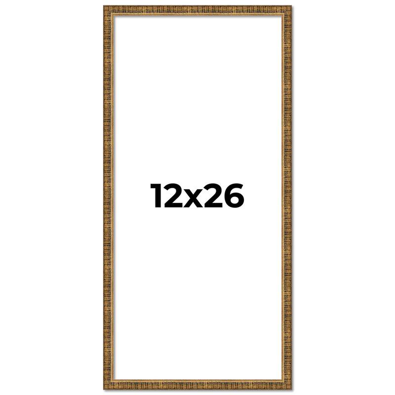 12x26 Frame Gold Solid Wood Picture Frame - Complete Modern Photo