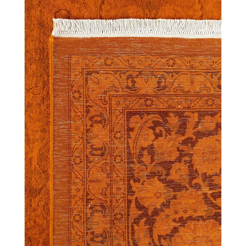 Fine Vibrance, One-of-a-Kind Hand-Knotted Area Rug - Gold, 9' 3" x 12' 3" - 9' 3" x 12' 3"