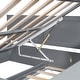 preview thumbnail 10 of 22, Full Size Wood Storage Hydraulic Platform Kids Bed Frame with Twin Size Trundle, Side Table and Lounge for Bedroom, Grey