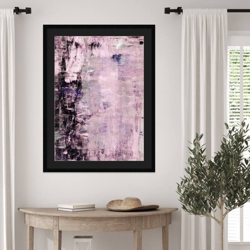 Grunge structure rosewood by Annick Wood Framed Wall Art Print