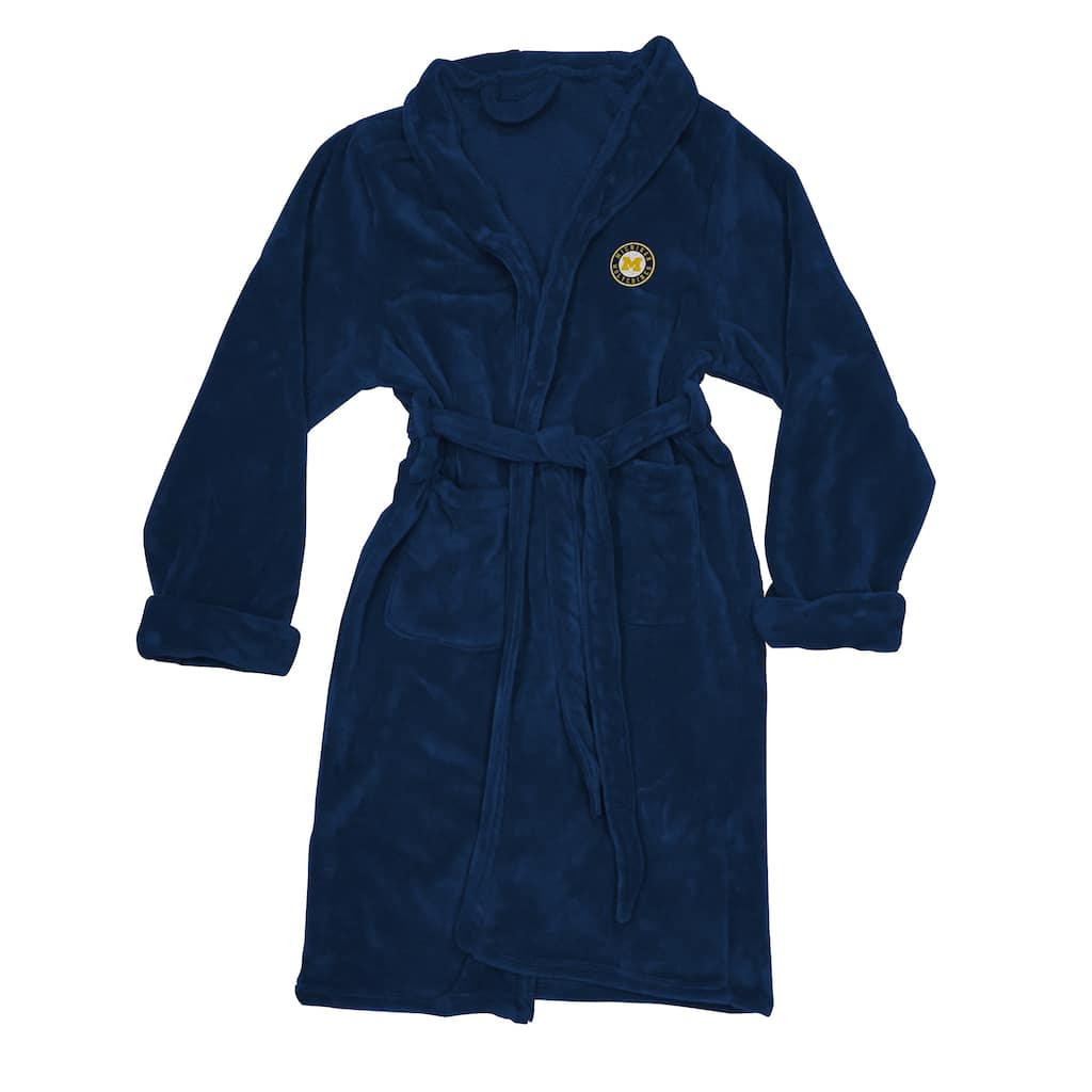 NCAA Officially Michigan Wolverines Men's Silk Touch Bathrobe