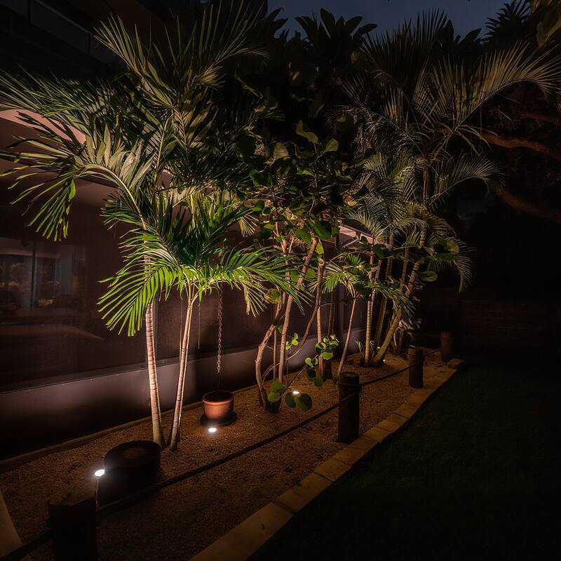 6 Pack Commercial Grade 6W LED In-Ground Well Lights, 3000K Warm White