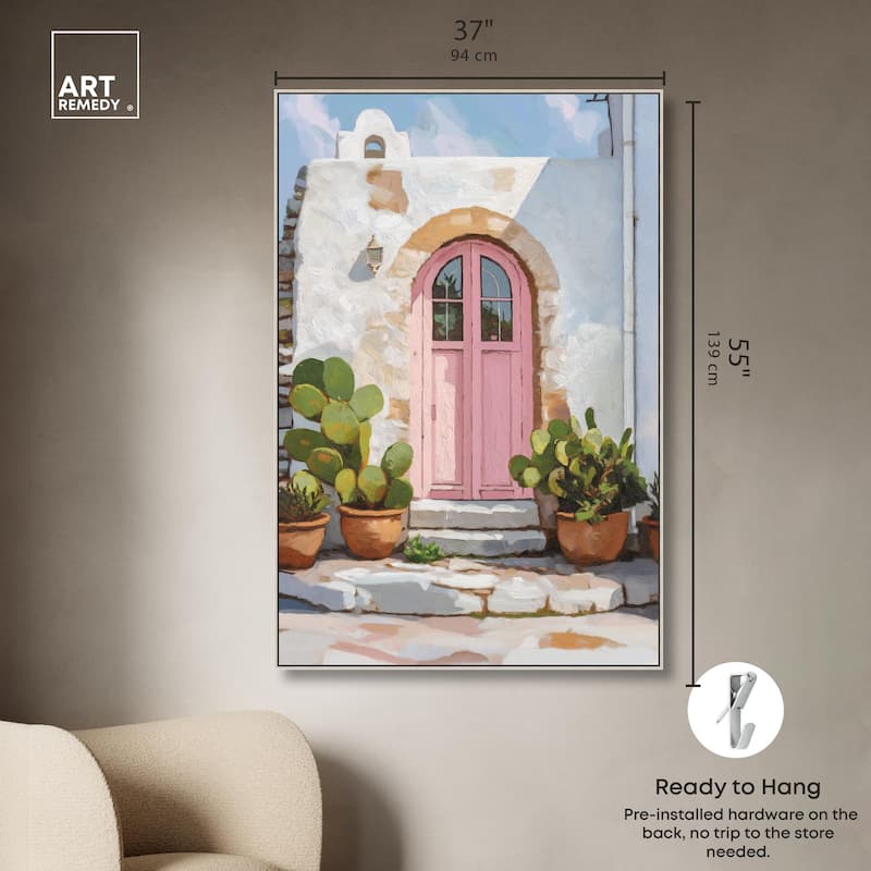 Pink Door I Canvas by Art Remedy