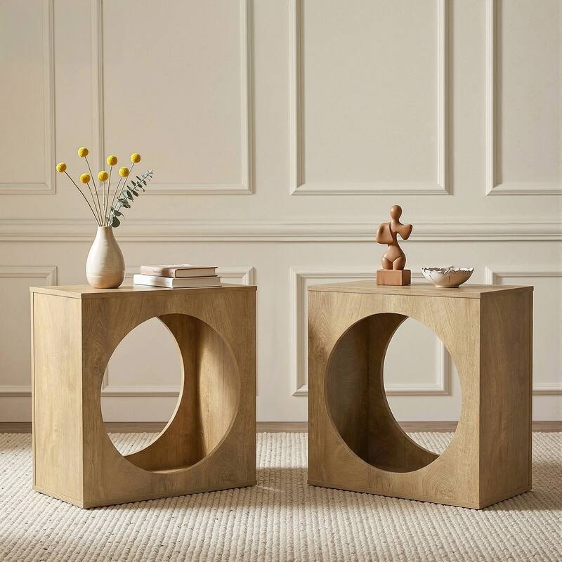 End Table for Living Room, Modern Side Table with Storage Shelf, Bedside Nightstand for Living Room, Bedroom