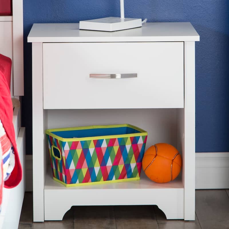 South Shore Fusion Nightstand - Pure White