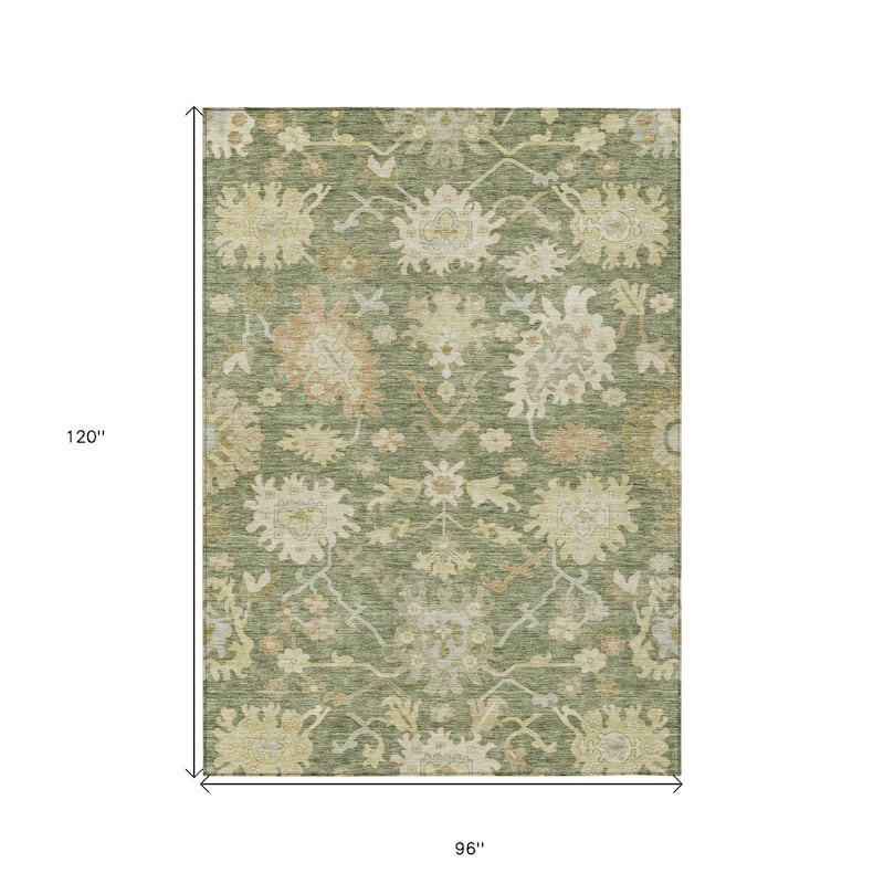 HomeRoots Floral Traditional Rectangle Outdoor Rug