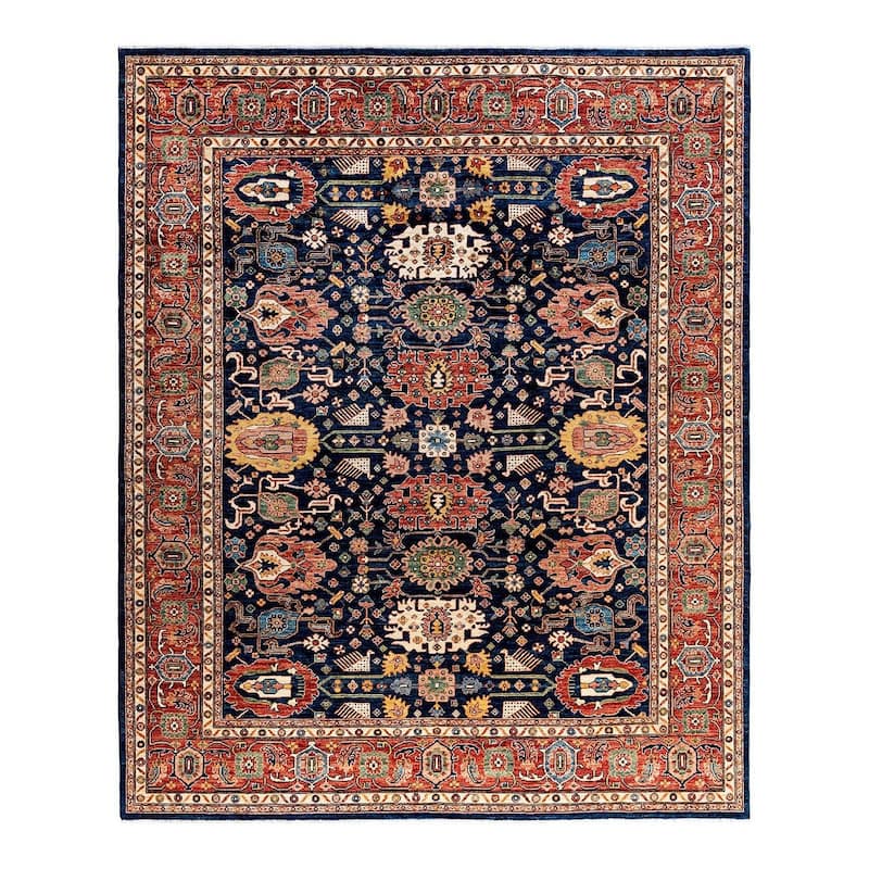 Serapi One-of-a-Kind Hand-Knotted Area Rug - Blue, 8' 1" x 9' 9" - 8' 1" x 9' 9"