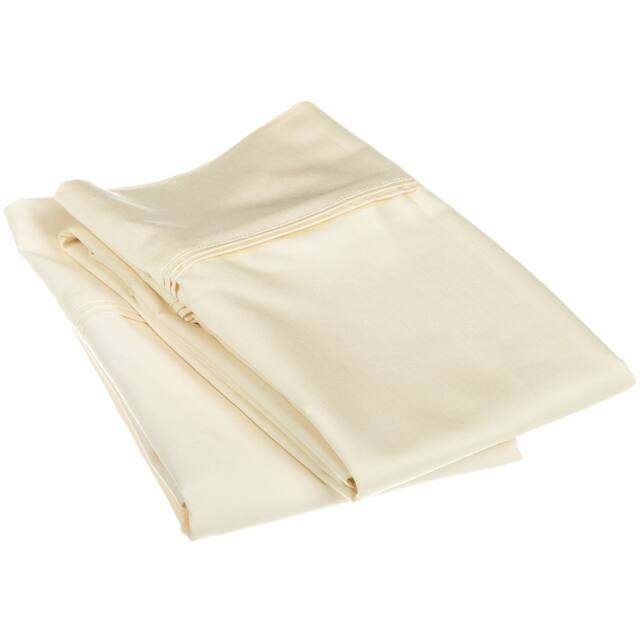 Miranda Haus Wentz Egyptian Cotton Solid Pillowcase Set - Standard - Ivory