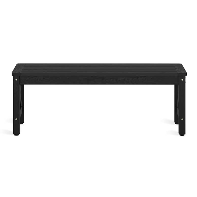 Modern 47.in All-Weather HDPS Outdoor Backless Bench
