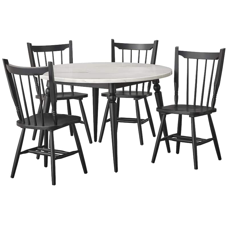 Lifestorey Lansing Faux Marble Dining Set