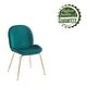 preview thumbnail 18 of 22, Porthos Home Otis Dining Chair, Suede Upholstery, Gold Legs, Armless