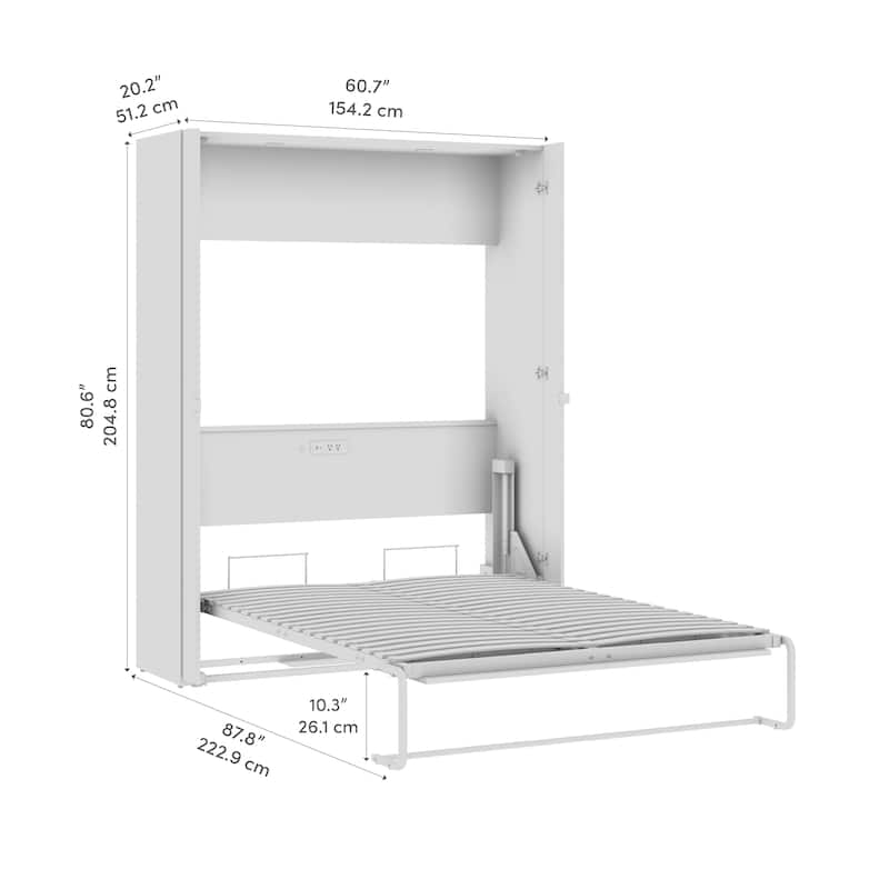 Bestar Avalon High-Gloss Murphy Bed for Multipurpose Spaces