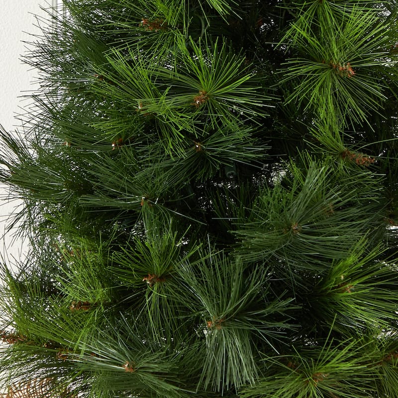3ft. Artificial Christmas Tree with Burlap Bag & Clear Lights - Petite Rustic Holiday X-Mas Accent