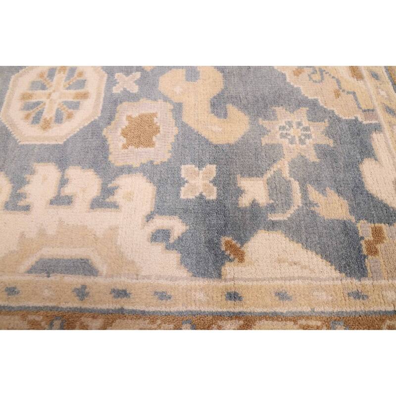 ECARPETGALLERY Hand-knotted Royal Oushak Light Denim Blue Wool Rug - 8'1 x 9'11