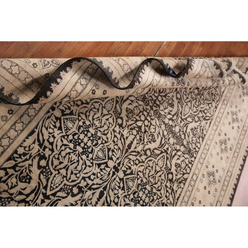 Geometric Royal Tabriz Oriental Area Rug Handmade Vintage Wool Carpet - 6'2" x 8'10"