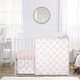 preview thumbnail 2 of 4, Sweet Jojo Designs Pink Bows Girl Crib Bed Skirt - Blush and White Bow for the Ballerina Ballet Dancer Princess Collection