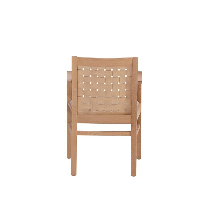 Linon Lanada Woven White Arm Chair