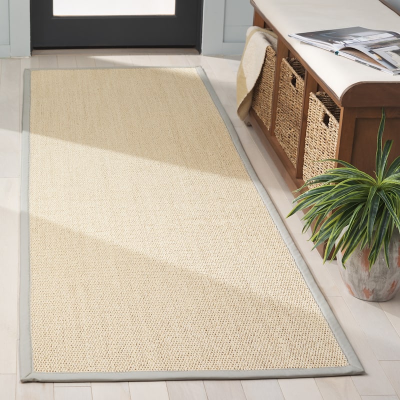 SAFAVIEH Natural Fiber Kirsi Farmhouse Sisal Rug - Marble/Beige - 2'6" x 8' Runner