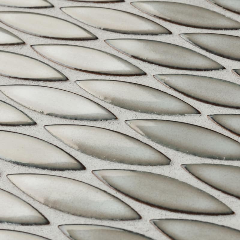 Merola Tile Pescado Linen Grey 12" x 12-1/2" Porcelain Mosaic Floor and Wall Tile