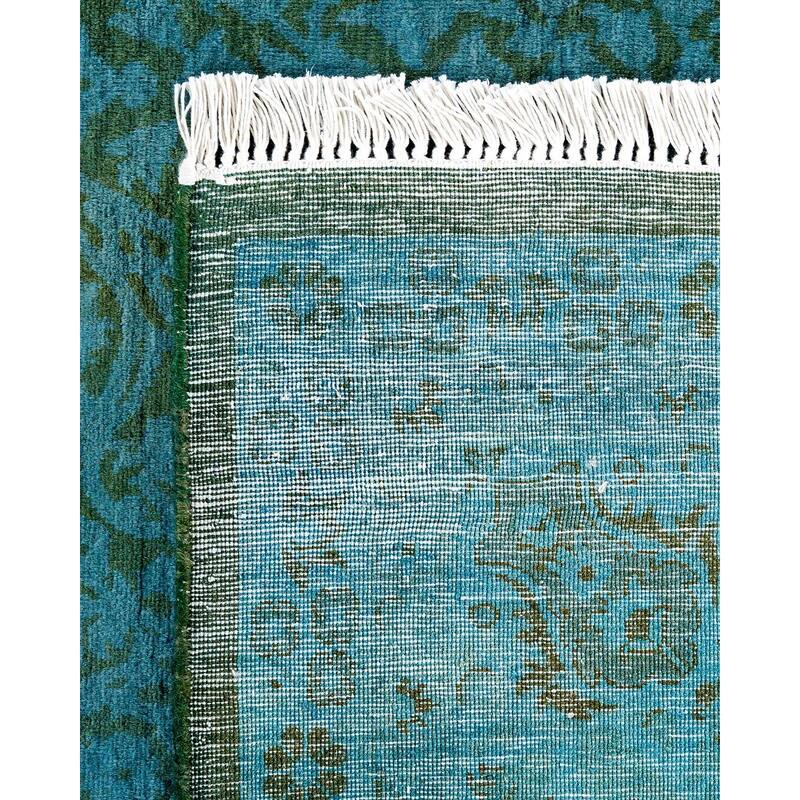 Fine Vibrance, One-of-a-Kind Hand-Knotted Area Rug - Blue, 6' 2" x 9' 0" - 6' 2" x 9' 0"