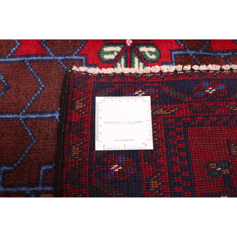 ECARPETGALLERY Hand-knotted Teimani Red Wool Rug - 3'5 x 6'4