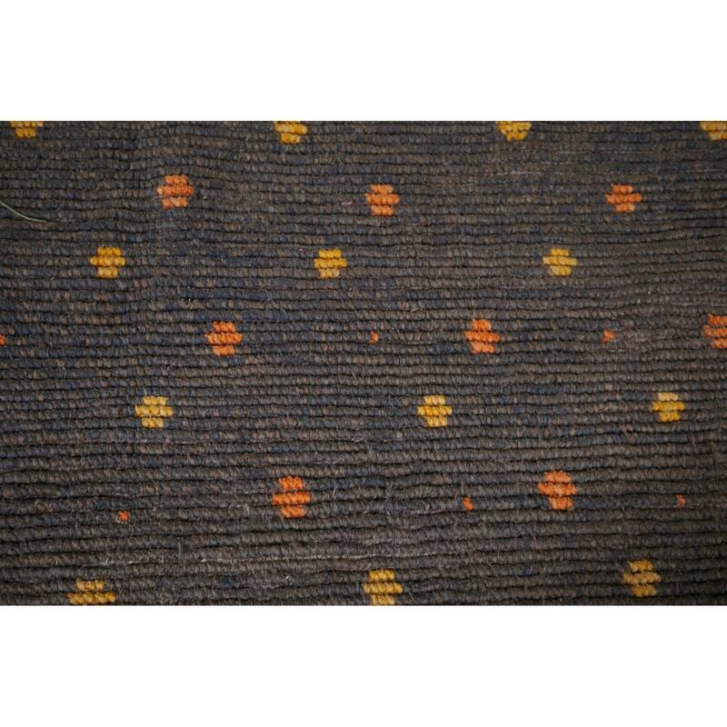 Striped Grey Moroccan Large Modern Area Rug Handmade Wool Carpet - 11'9"x 18'11"