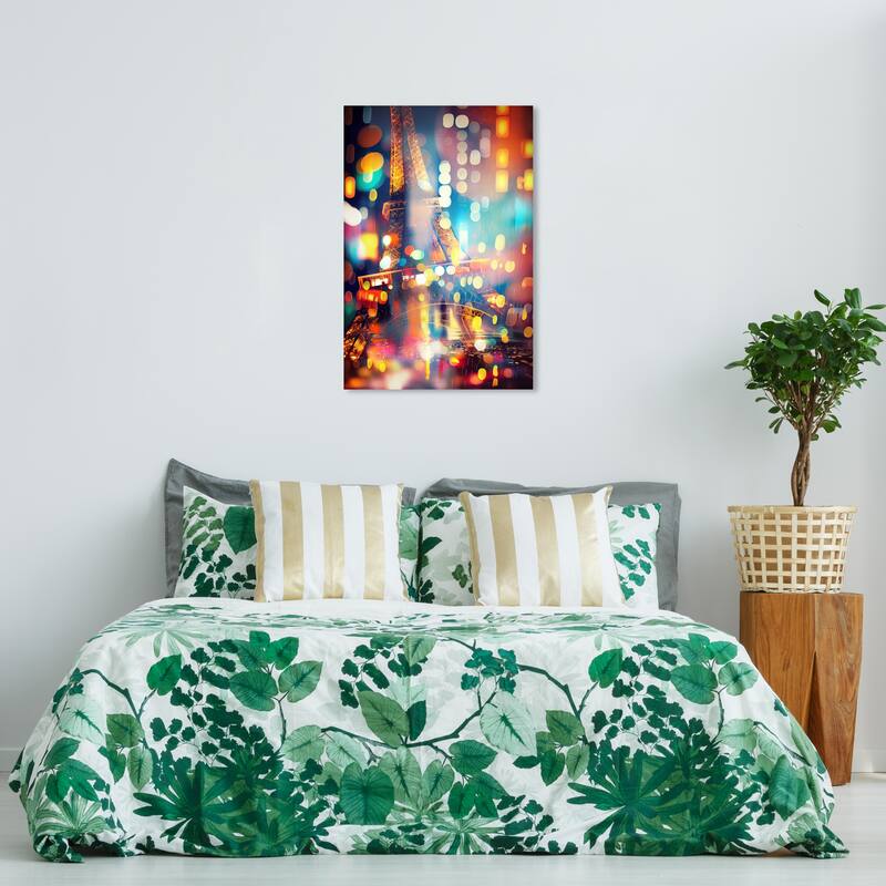 Wynwood Studio Fashion and Glam Eiffel Bokeh II Gold and Copper Modern & Contemporary Wall Art Canvas Print - 36 x 24
