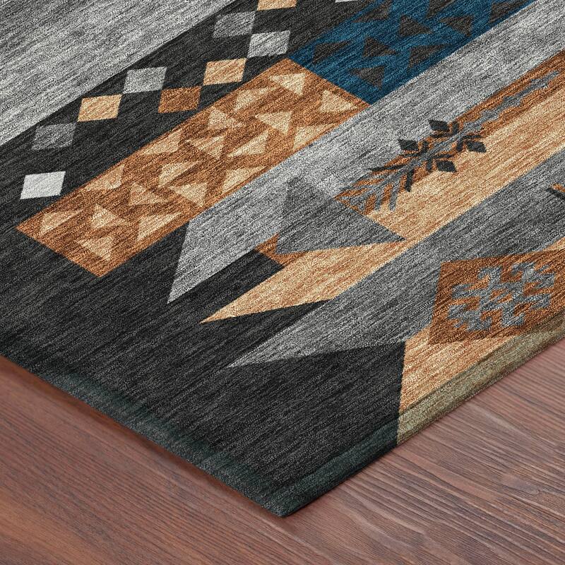 Machine Washable Indoor/ Outdoor Global Tuca Chantille Rug